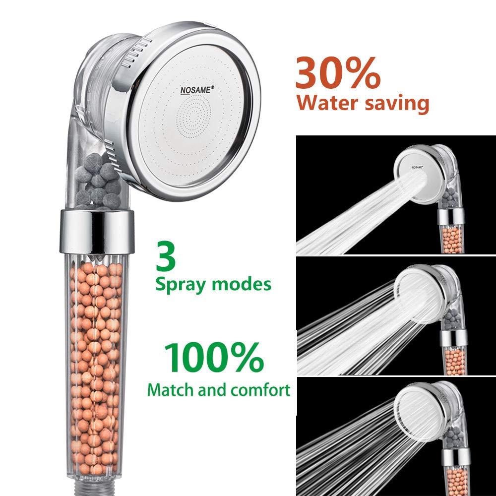 Nosame Shower Head, Ionic Filter Filtration High Pressure Water Saving